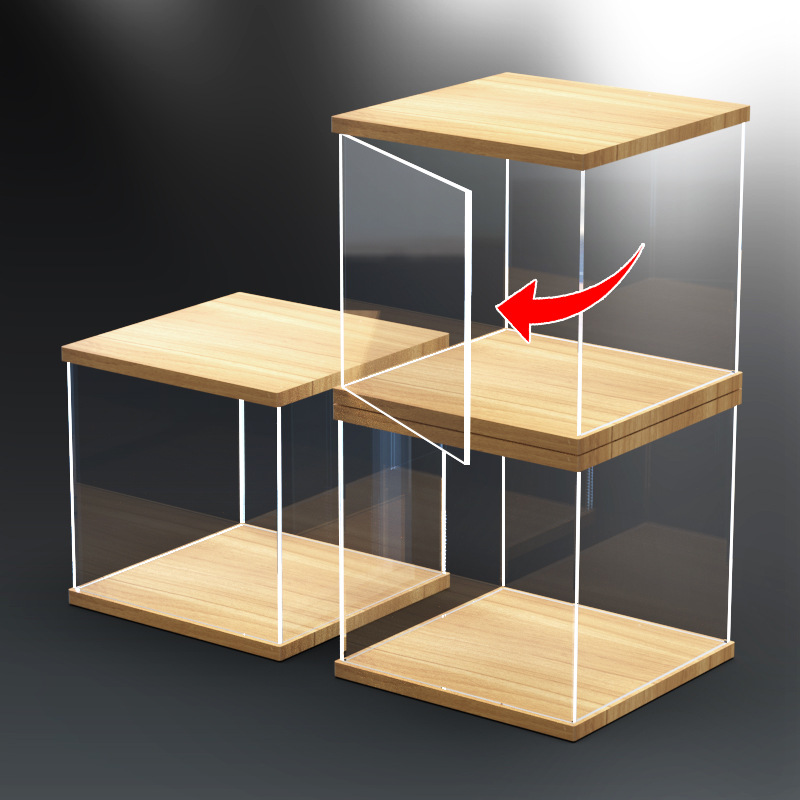 Model Kit Display Case - Przezroczyste akrylowe pudełko ekspozycyjne z drzwiczkami,