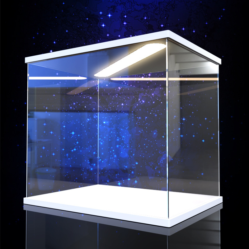 Model Kit Display Case - Wysokiej jakości biała gablota z szewronem,