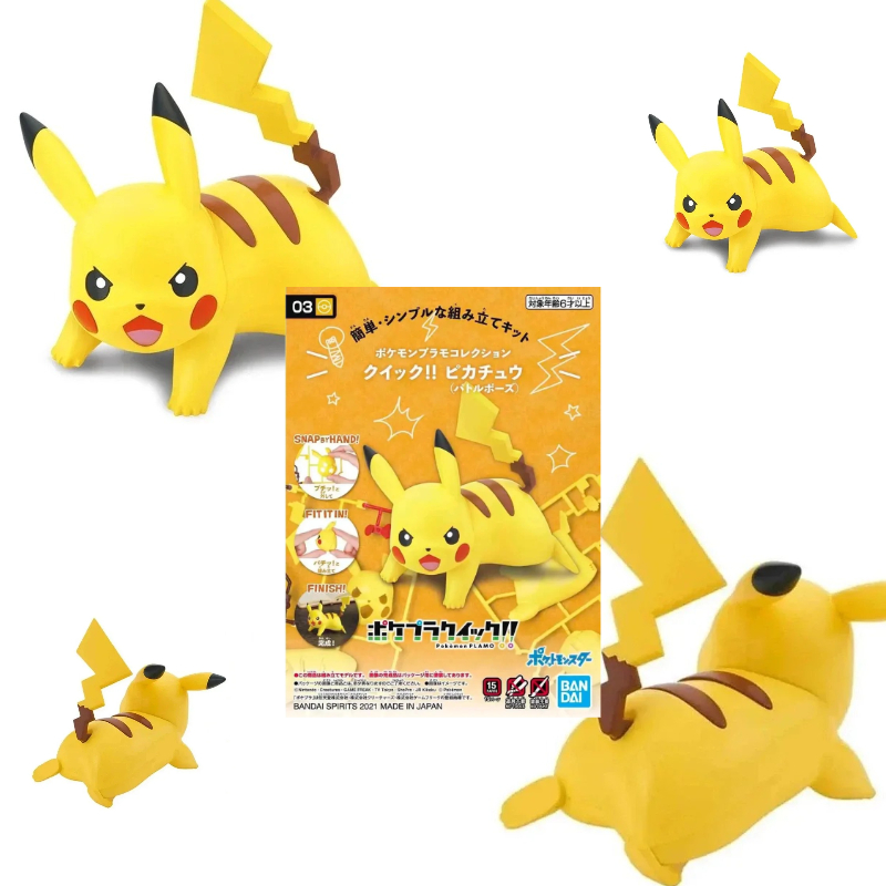 Model Kit Quick Pikachu - Zestaw figurek Pokemon Bandai Quick Series