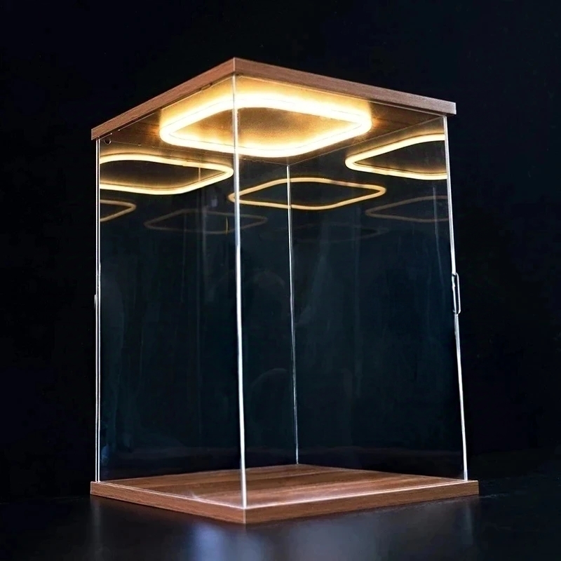 Model Kit Display Case - Aksamitna szklana witryna akrylowa w kolorze